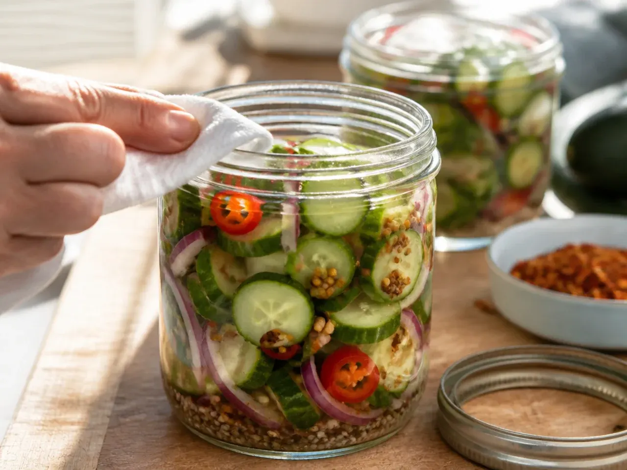spicy refrigerator pickles recipe step 22