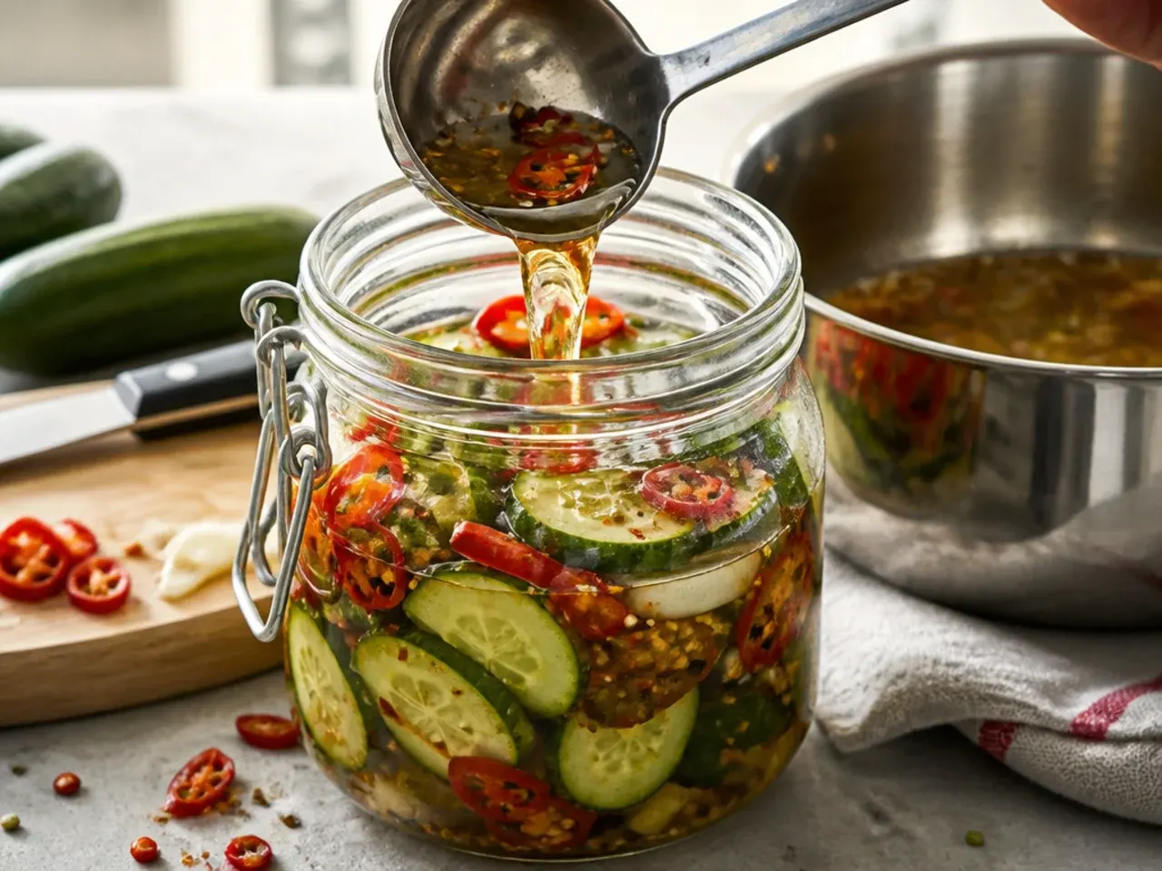 spicy refrigerator pickles recipe step 30