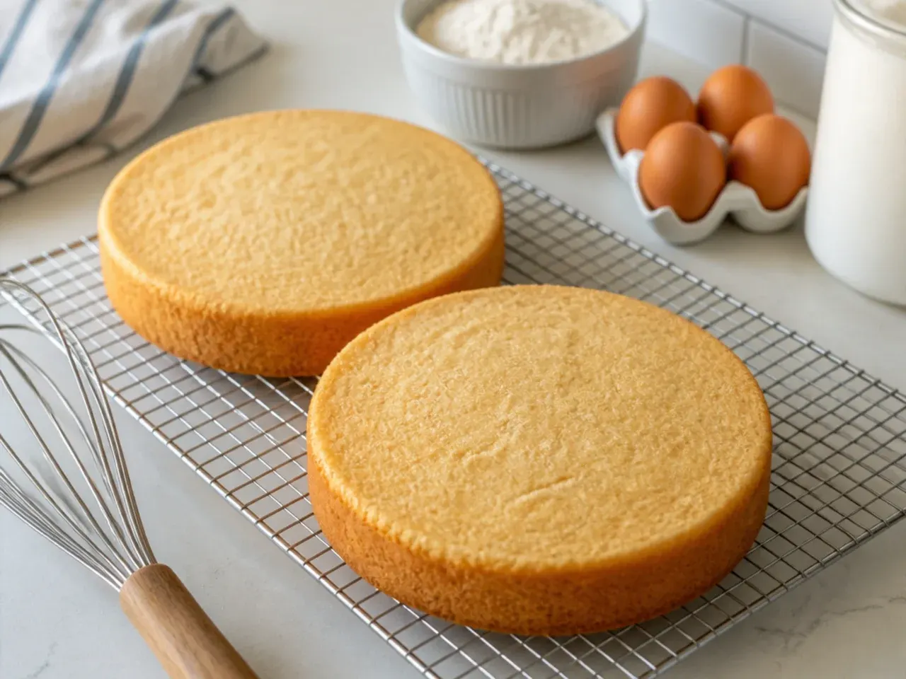 spiderman fondant cake — step 1: bake the vanilla sponge layers
