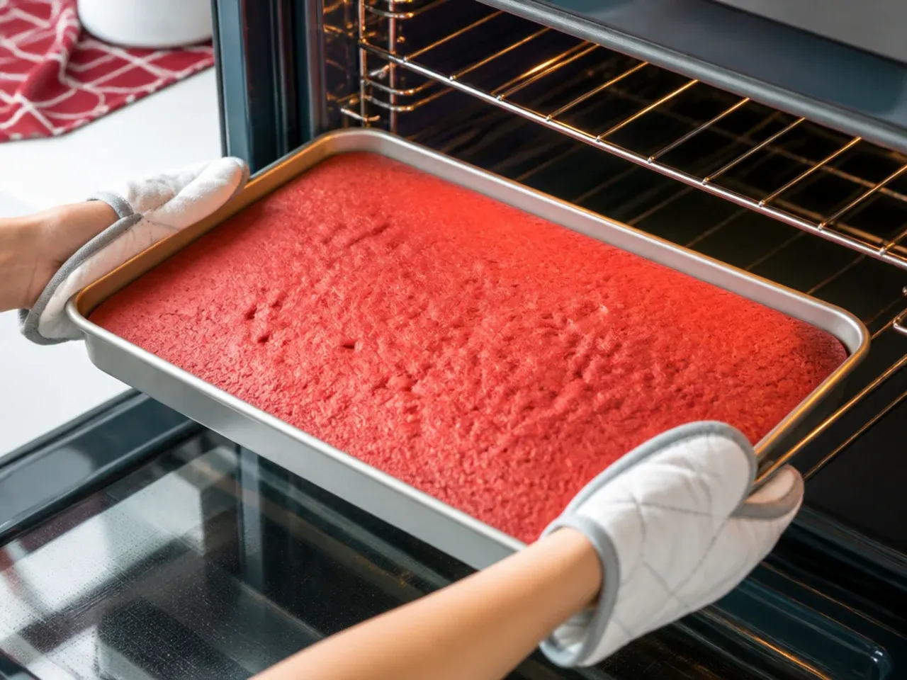spiderman sheet cake — step 5: bake the sheet cake