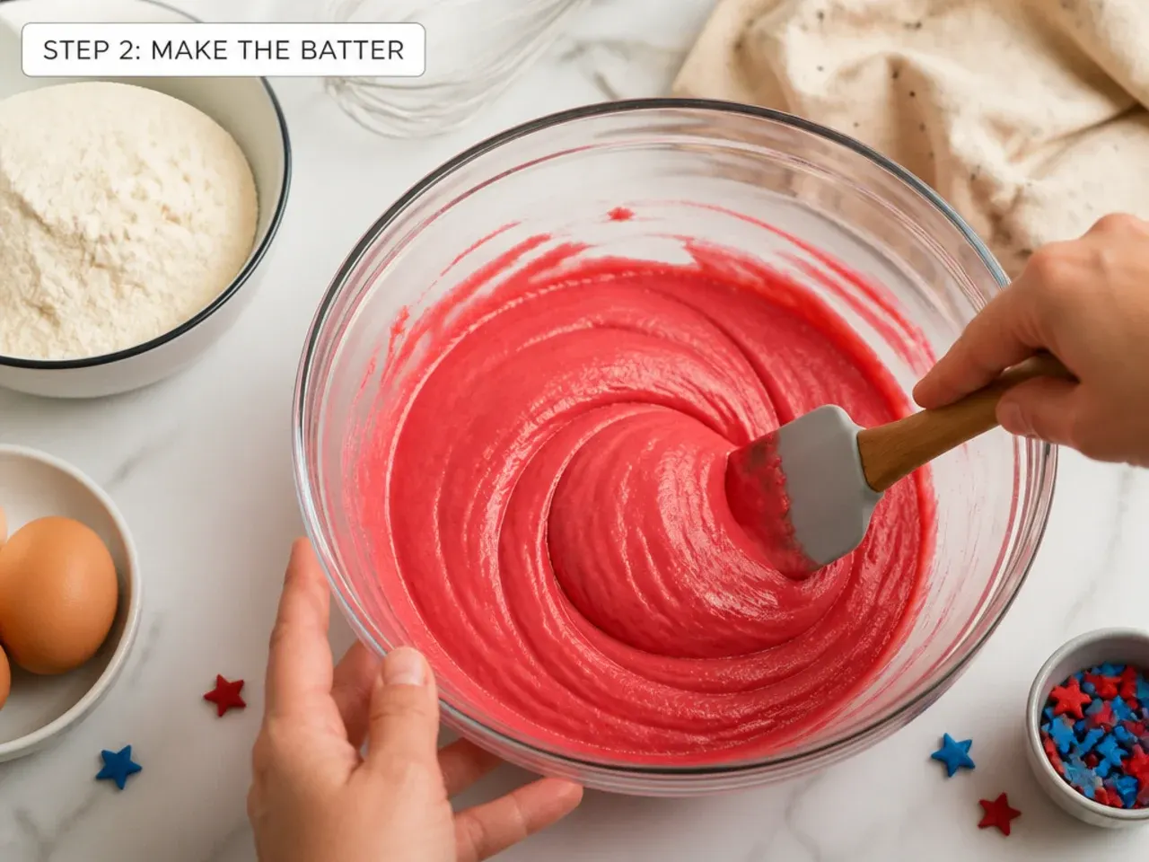 spiderman smash cake — step 2: make the batter