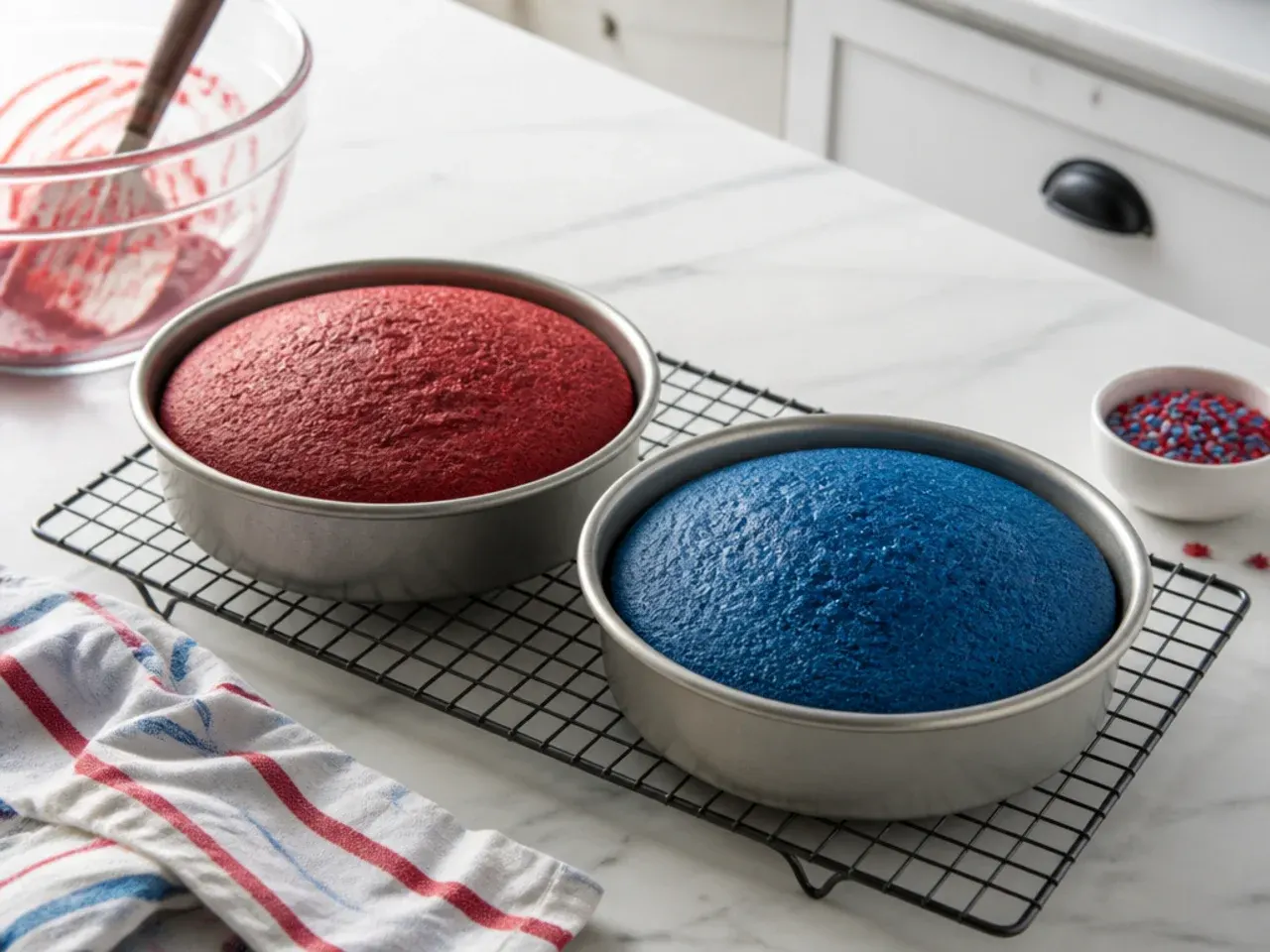 spiderman smash cake — step 3: bake the layers