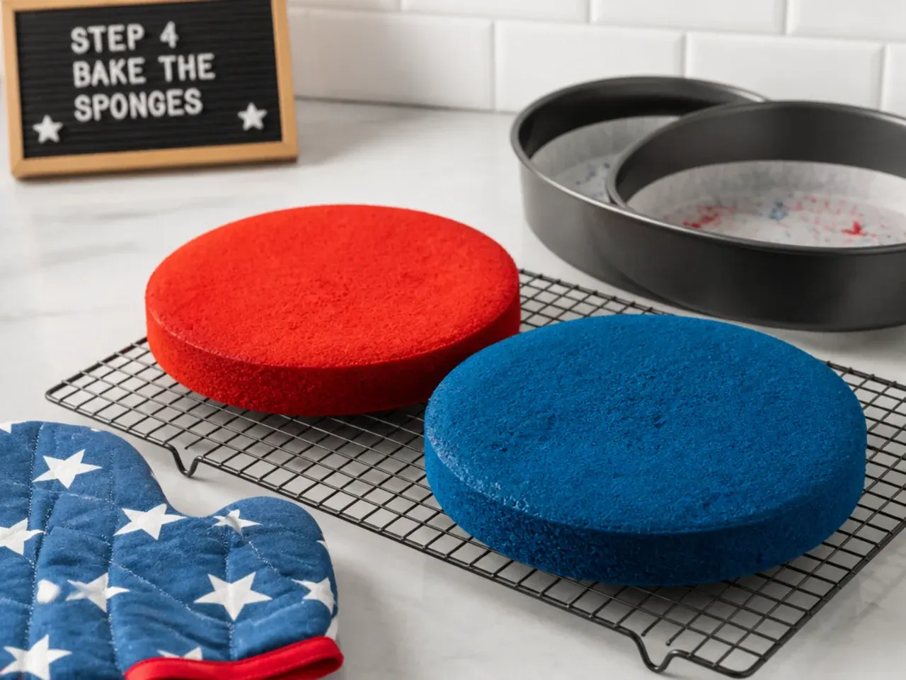 store bought vs homemade spiderman cake — step 4: bake the sponges