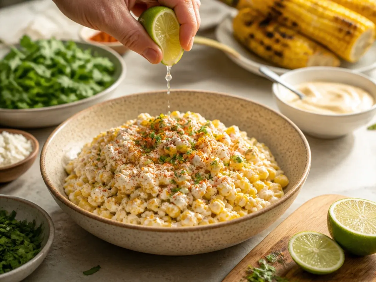street corn and chicken rice bowl recipe step 4