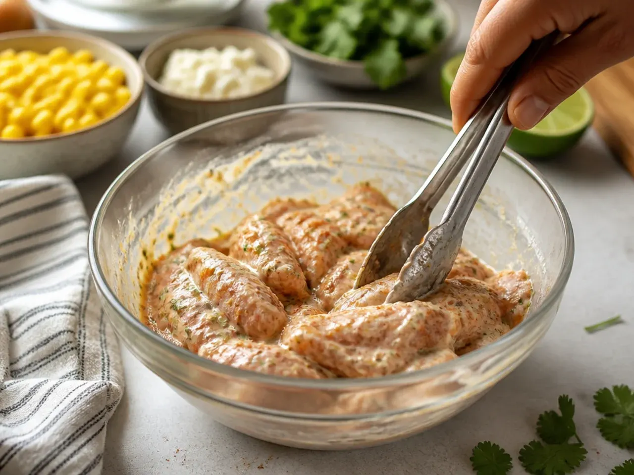 street corn chicken rice bowl healthy recipe step 1