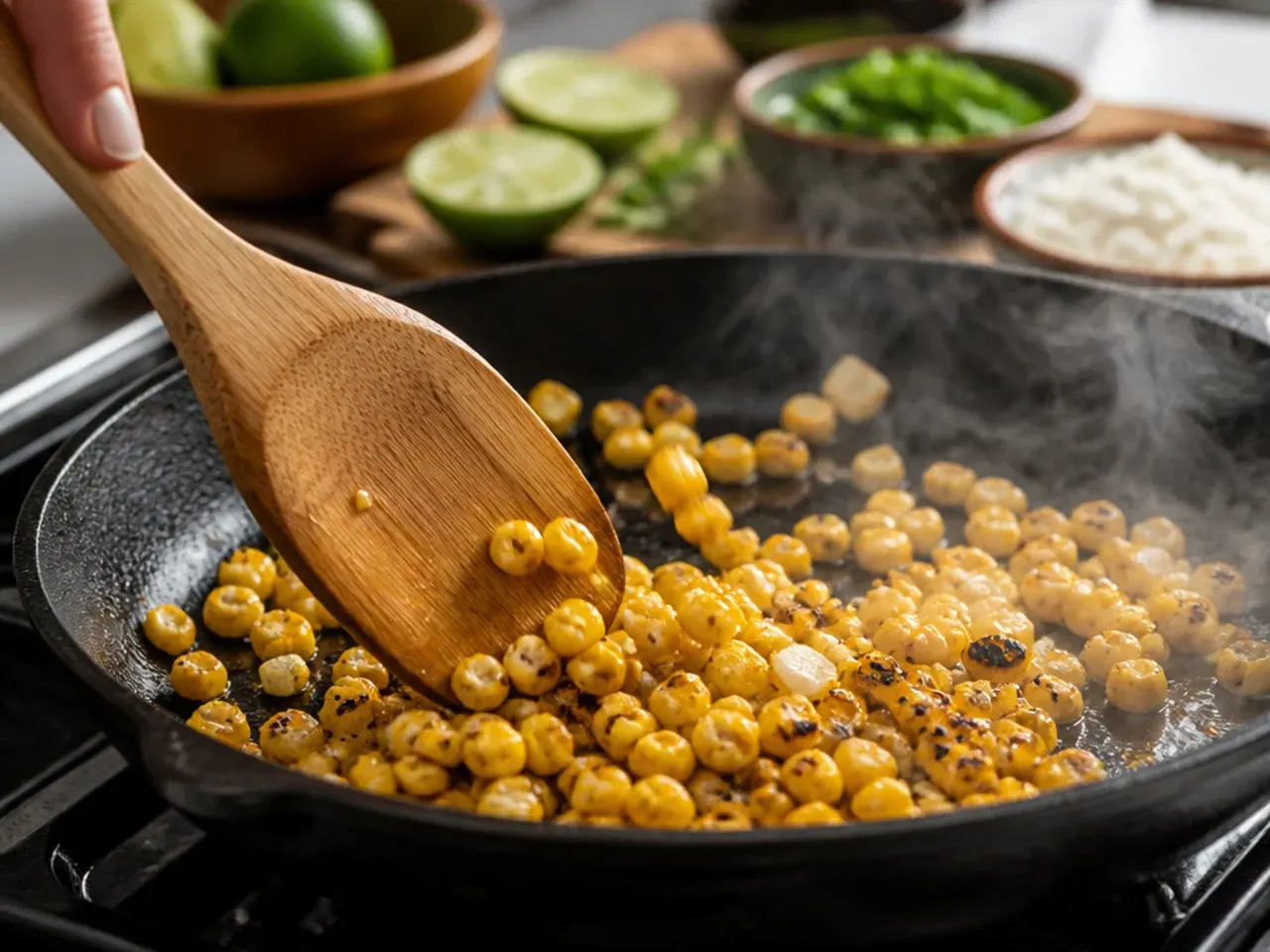 street corn chicken rice bowl healthy recipe step 3