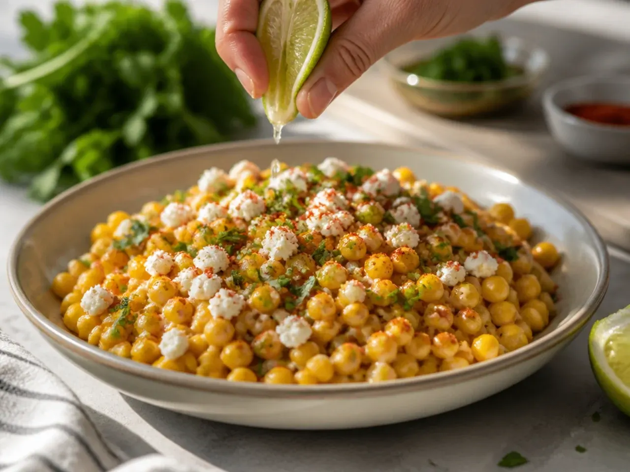 street corn chicken rice bowl recipe step 5