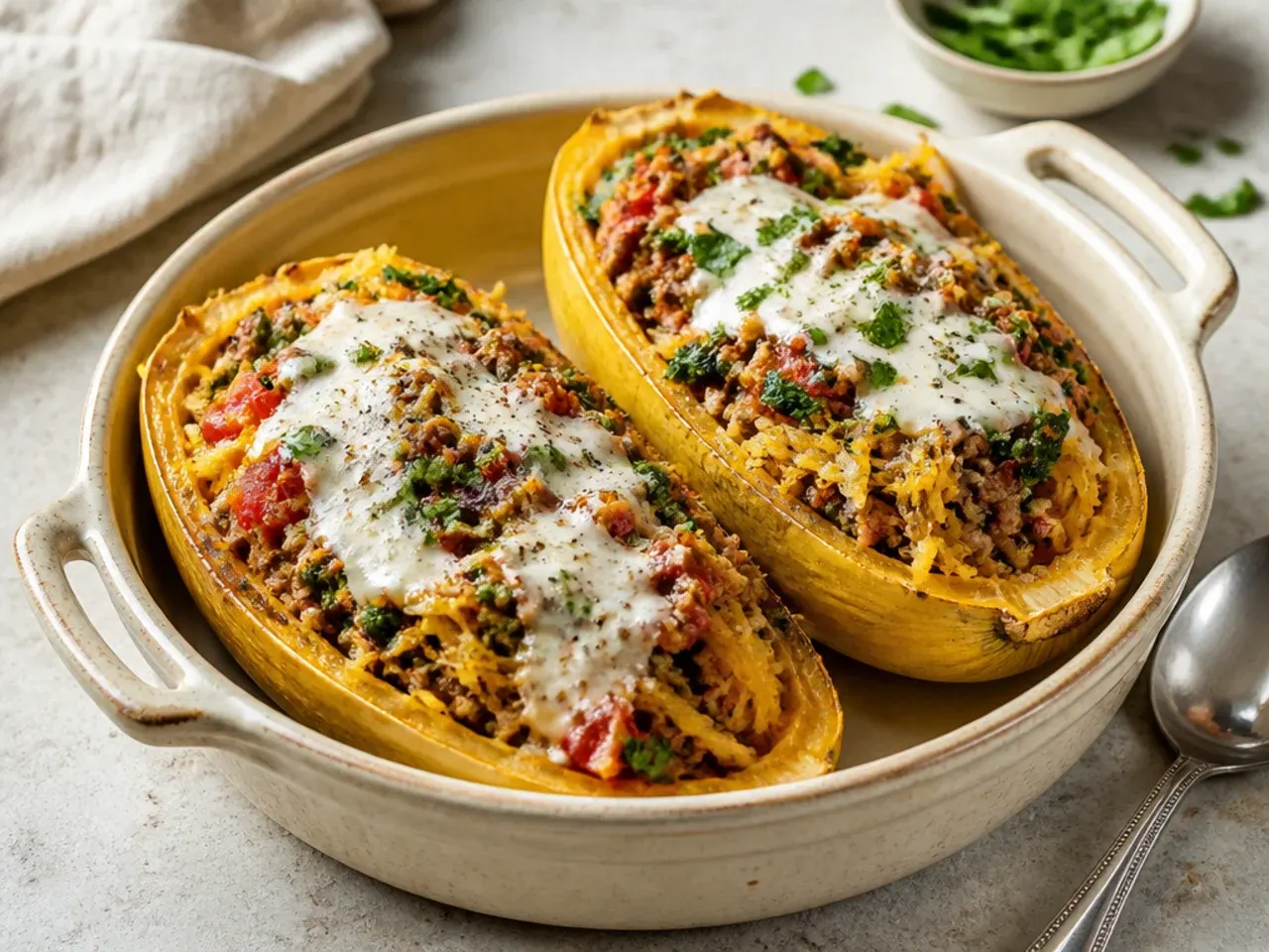 A medium-sized whole spaghetti squash being weighed in the hand