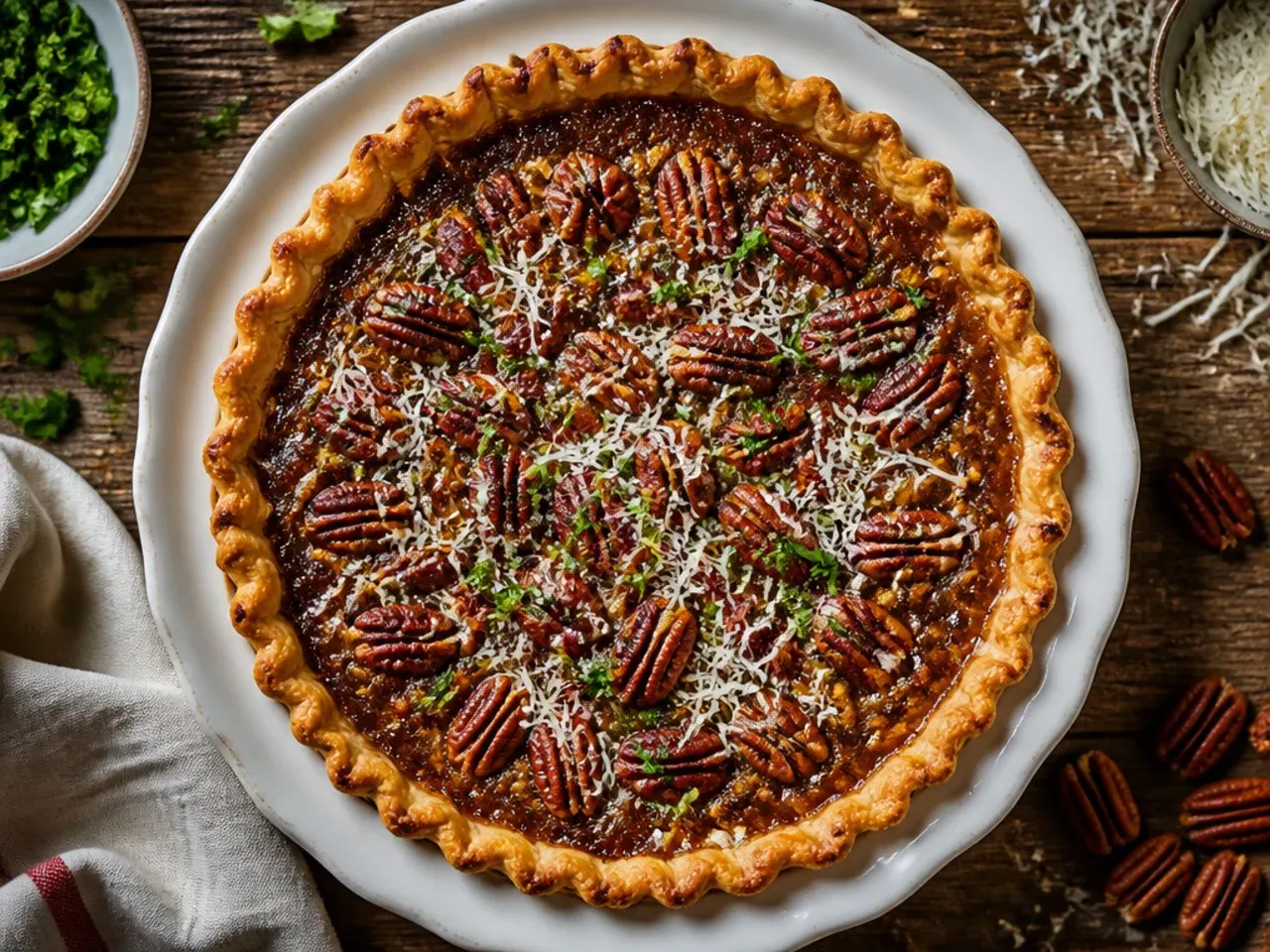 Budget-friendly sugar free pecan pie made with a shop-bought crust