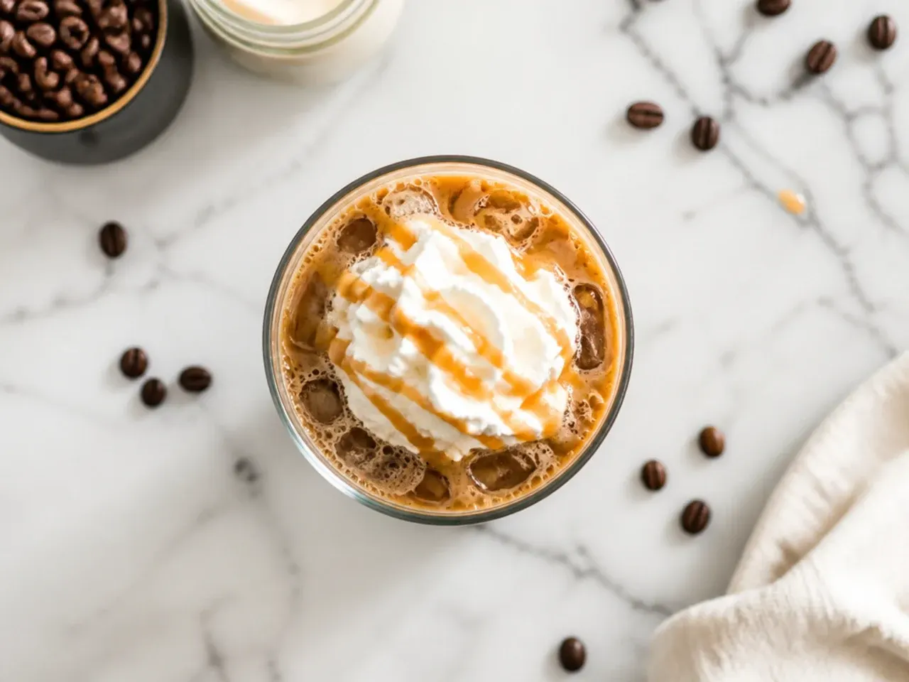 Easy sugar free cold brew with sweet cream floating on top
