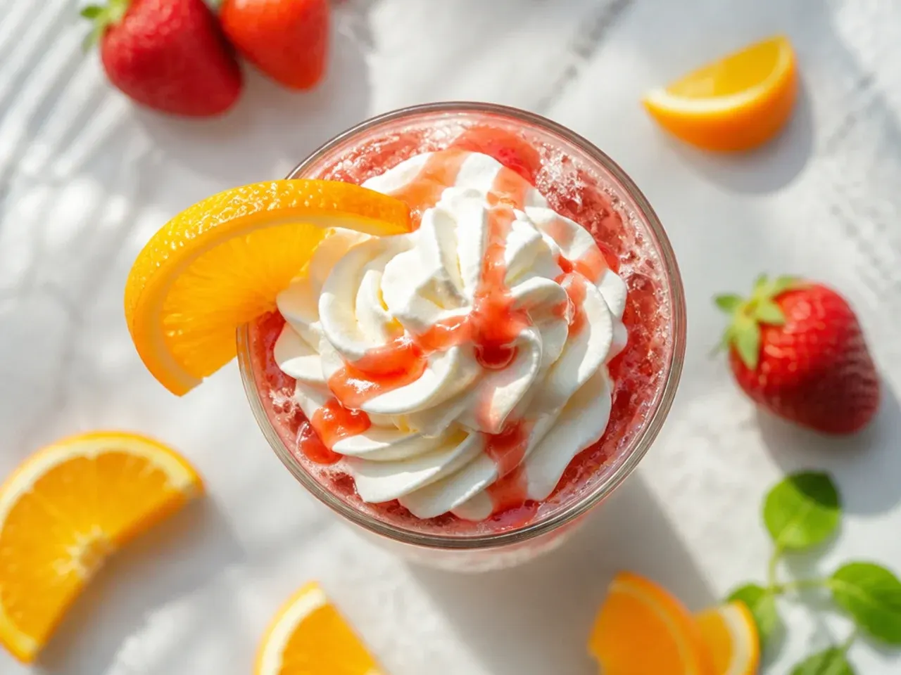 Punch bowl of easy three-ingredient fruit punch with a floating berry ice ring
