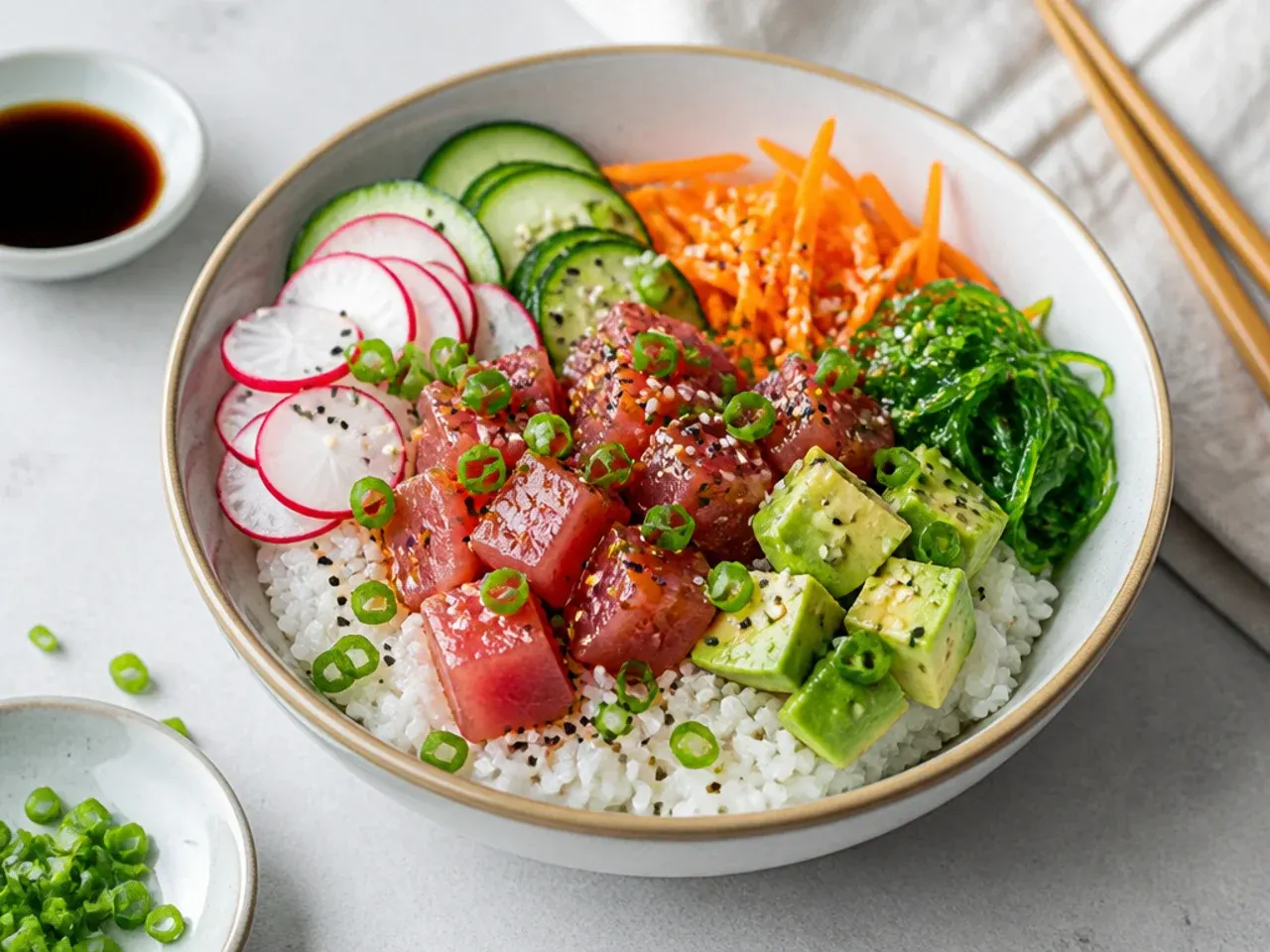 Pro tips for making sushi bowl ideas with glossy seasoned rice and fresh toppings