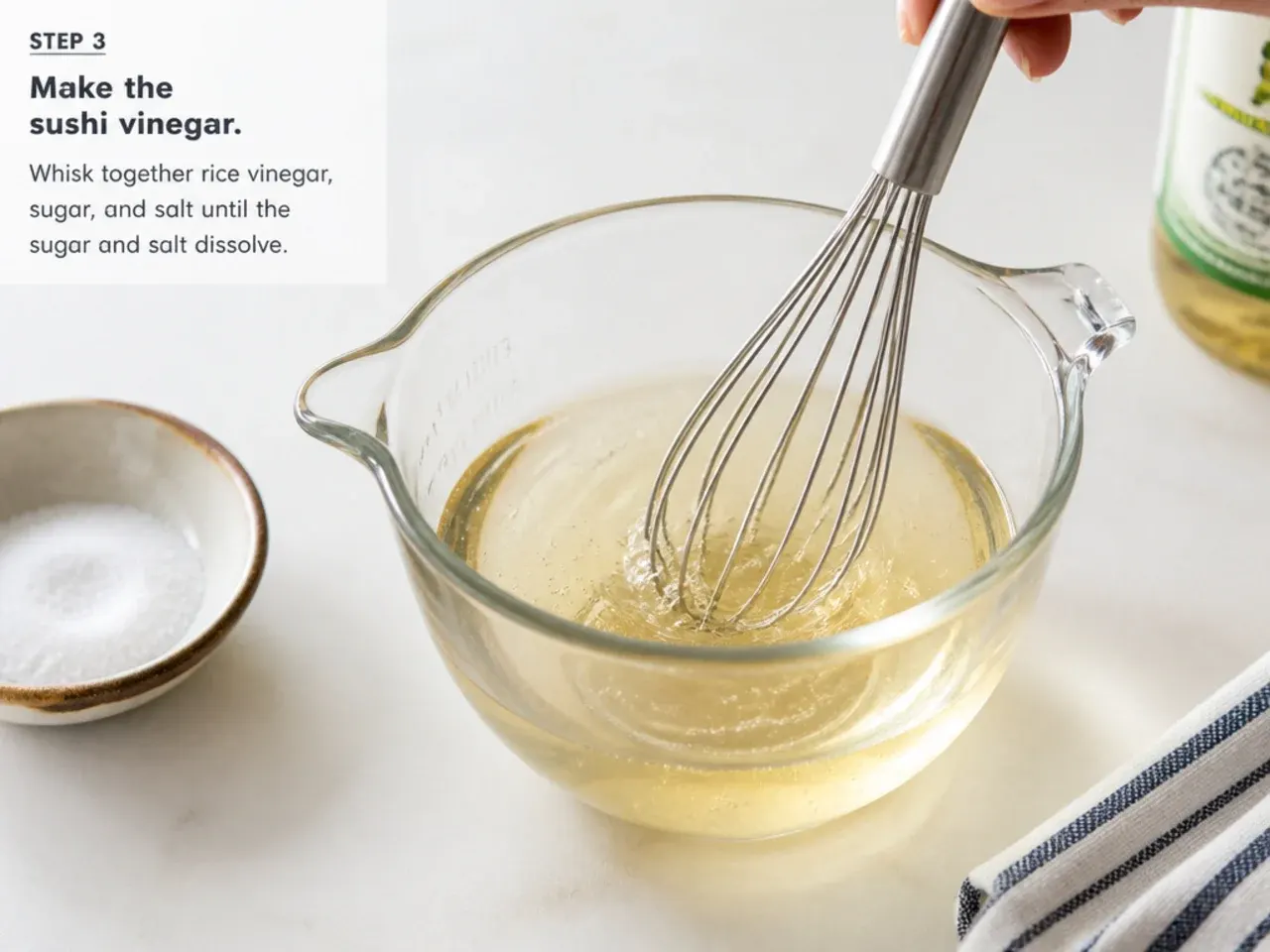 sushi bowl meal prep — step 3: make the sushi vinegar
