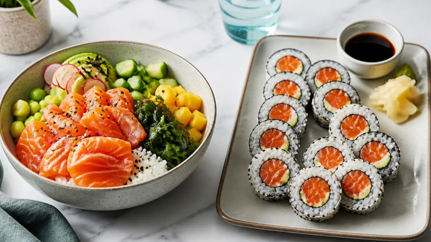sushi bowl vs sushi roll — 3 Sushi Bowls vs Sushi Rolls Compared