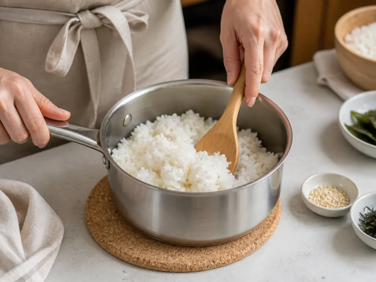 sushi bowl vs sushi roll — step 2: cook the rice
