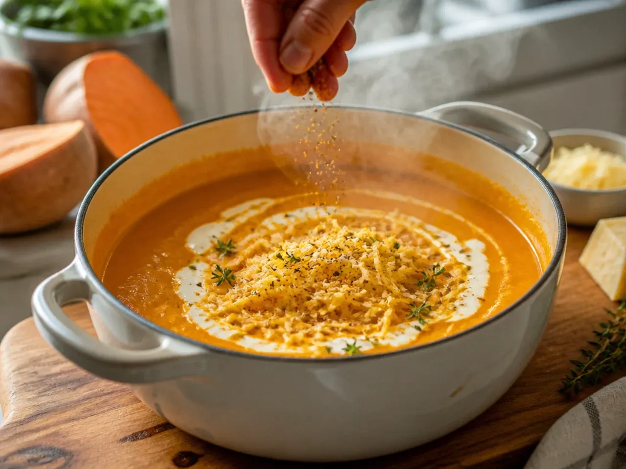 sweet potato soup recipe step 7