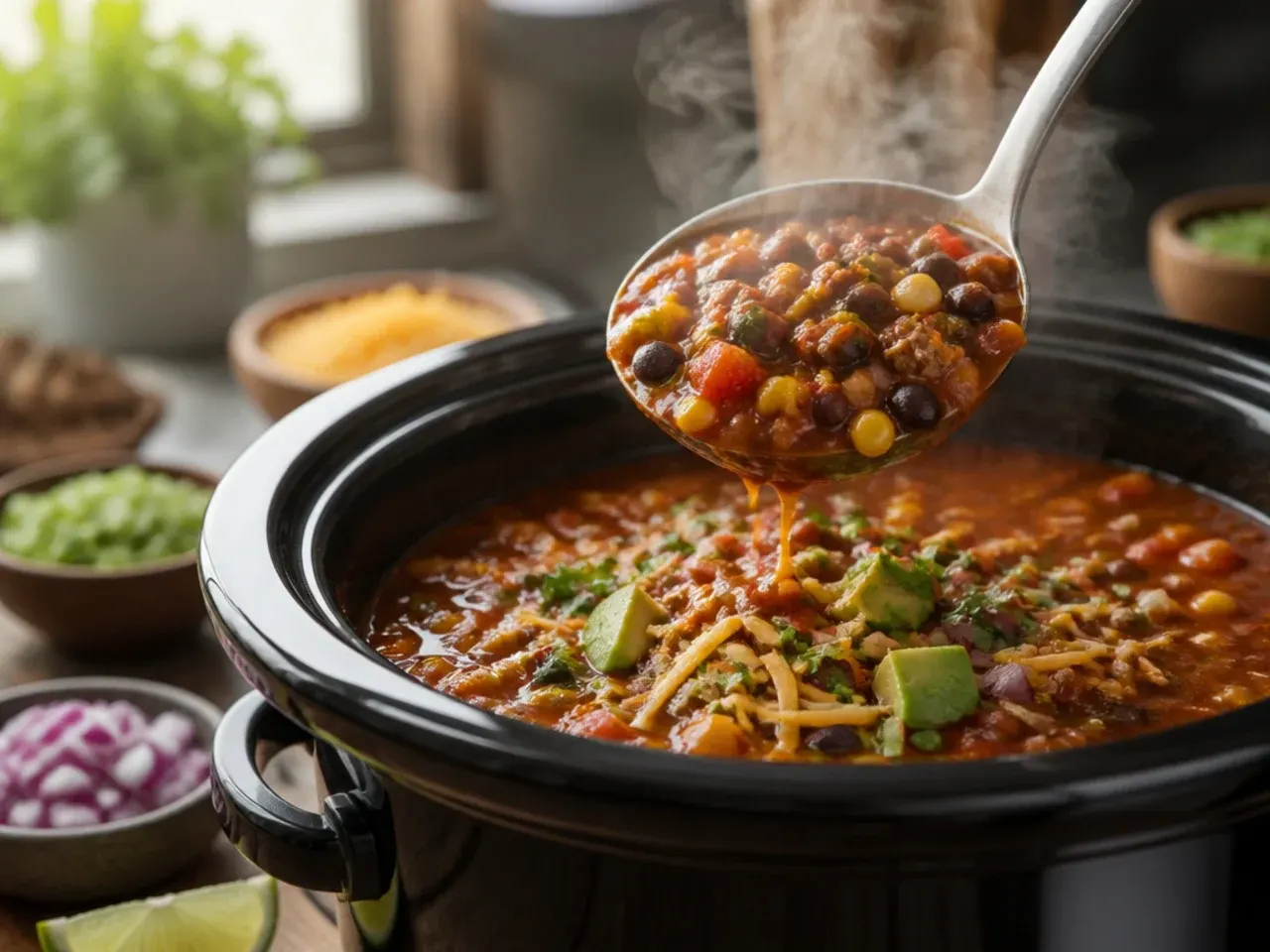 taco soup crock pot recipe step 7