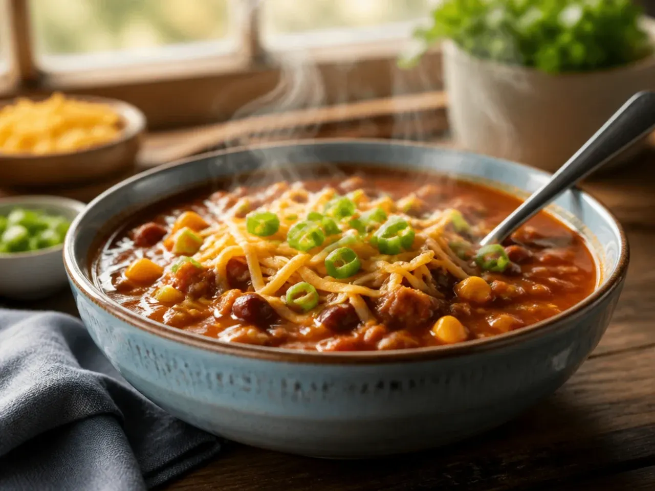 Large slow cooker filled to the brim with a double batch of taco soup
