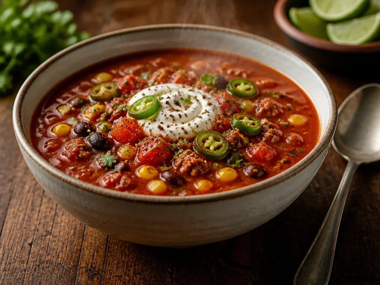 Open tin of diced tomatoes and green chillies being poured into the soup pot