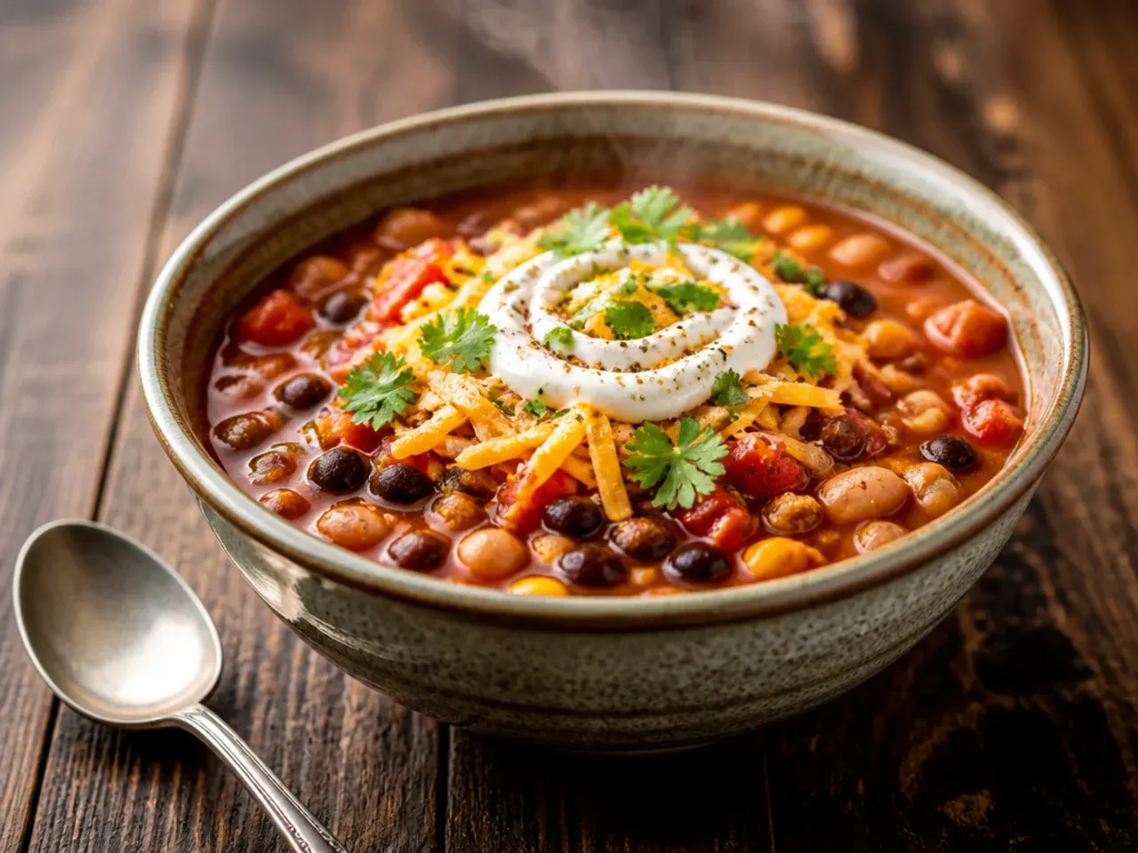 Black beans and pinto beans being combined in a colander before being added to the soup