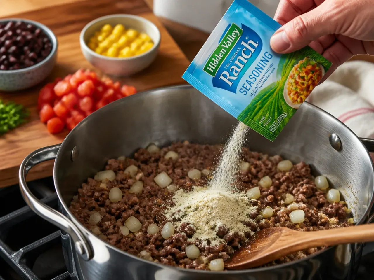 taco soup with ranch packet recipe step 1