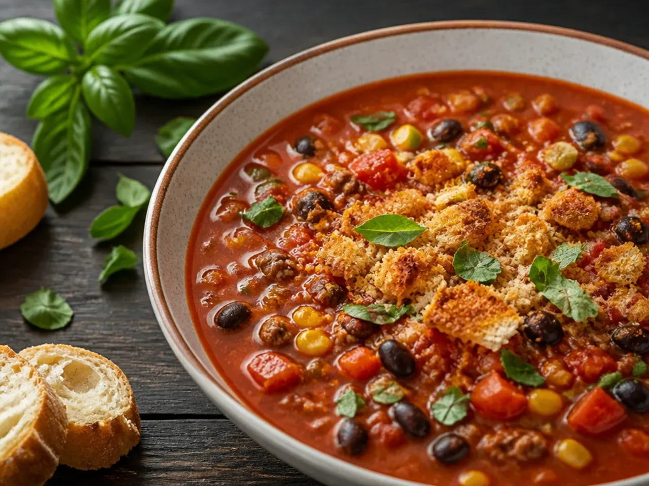 Best-ever taco soup made with homemade spice blend