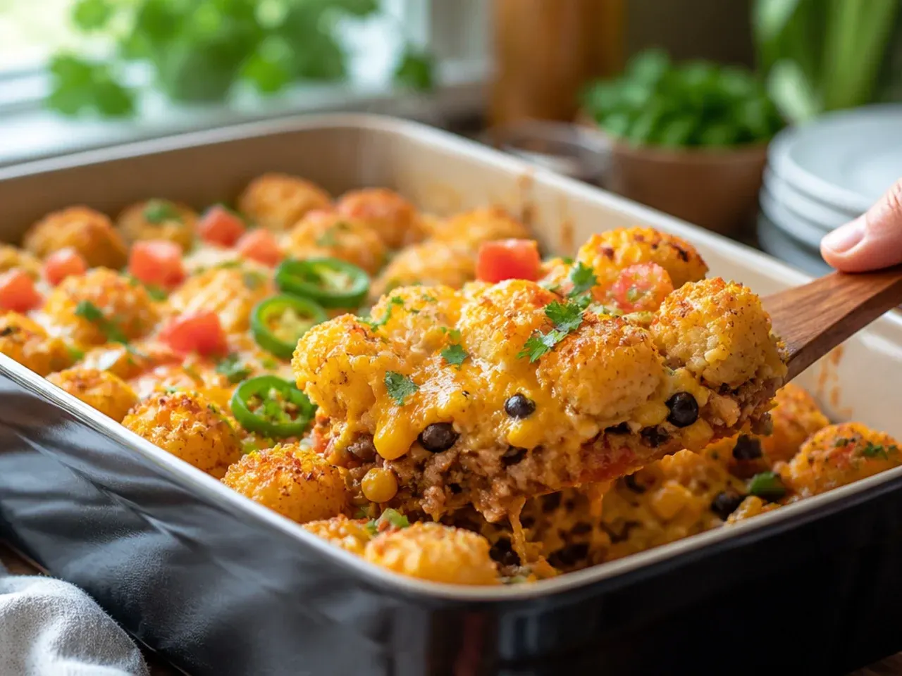 taco tater tot casserole recipe step 7