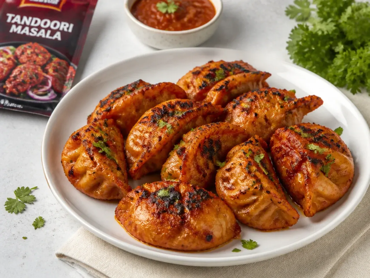 Minimal three-ingredient tandoori momos recipe with ready tandoori masala