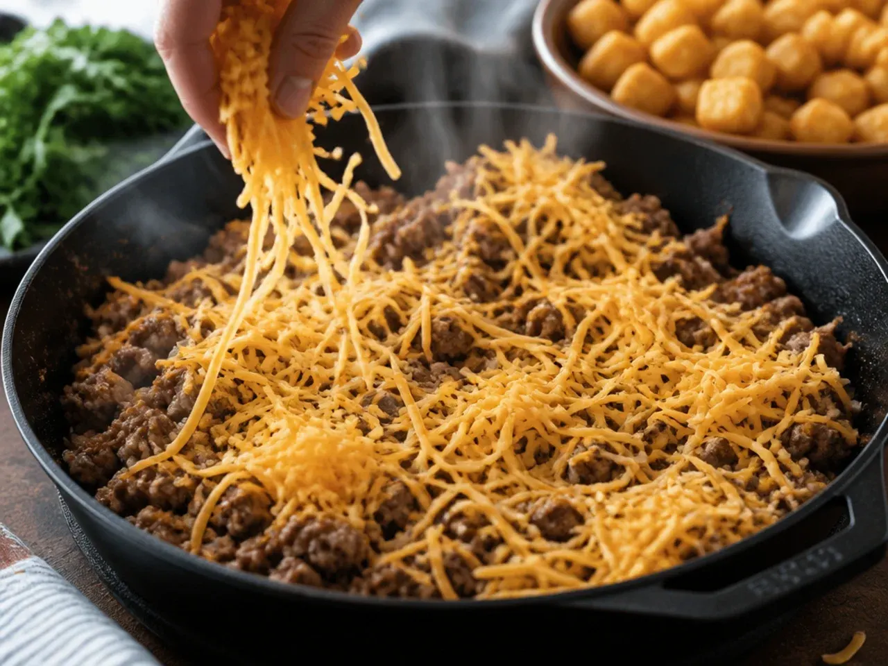 tater tot breakfast casserole recipe step 4