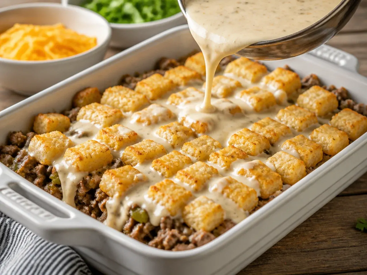 tater tot casserole with ground beef recipe step 5