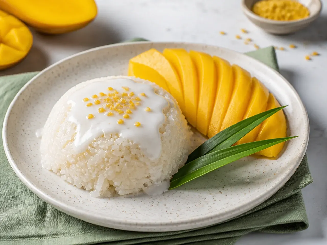 thai mango sticky rice — easy 20-minute microwave mango sticky rice