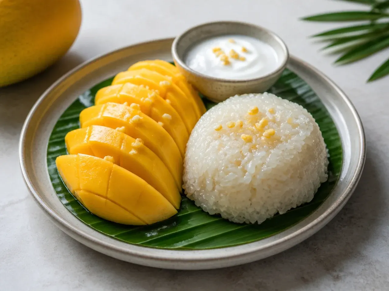thai mango sticky rice — serving suggestions