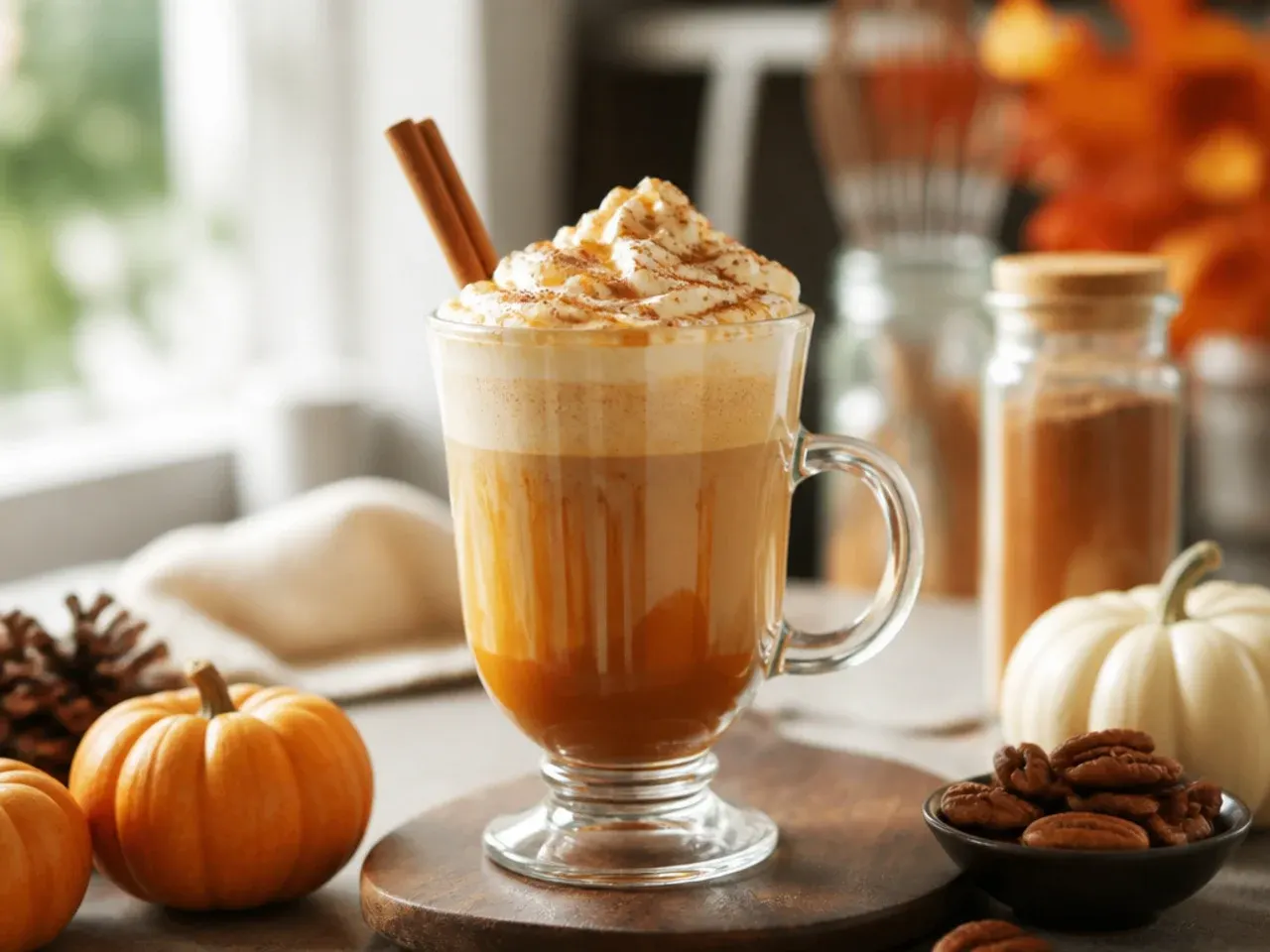 thanksgiving coffee drinks — serving and garnish ideas