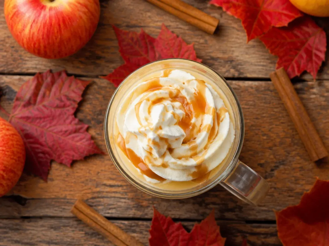 Pitcher of easy 3-ingredient apple spritzer with cinnamon sticks and lemon slices