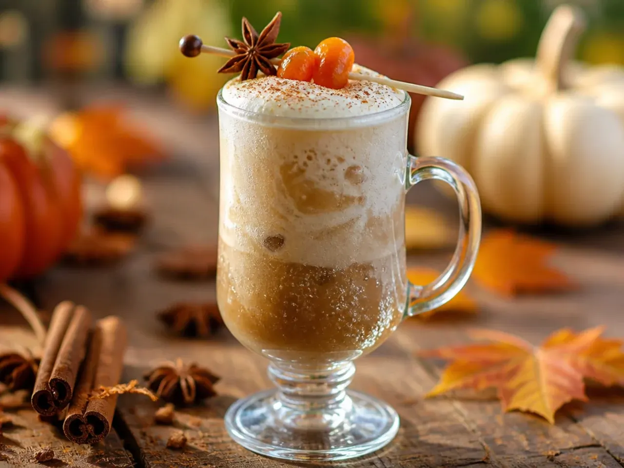 Smooth vanilla chai cream soda in a glass with a milky foam top