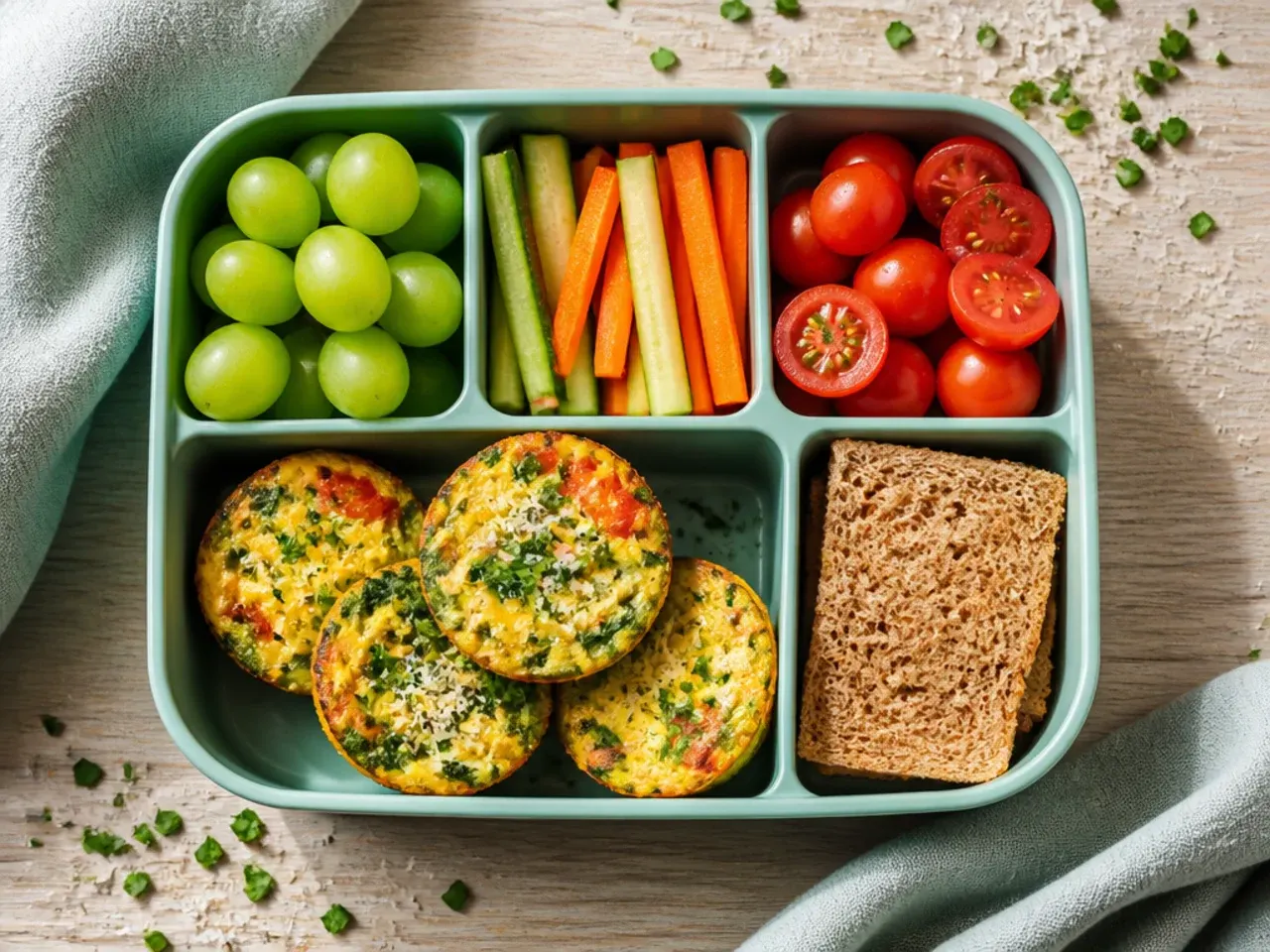 Tray of golden mini spinach and egg muffins cooling before being packed into freezer bags