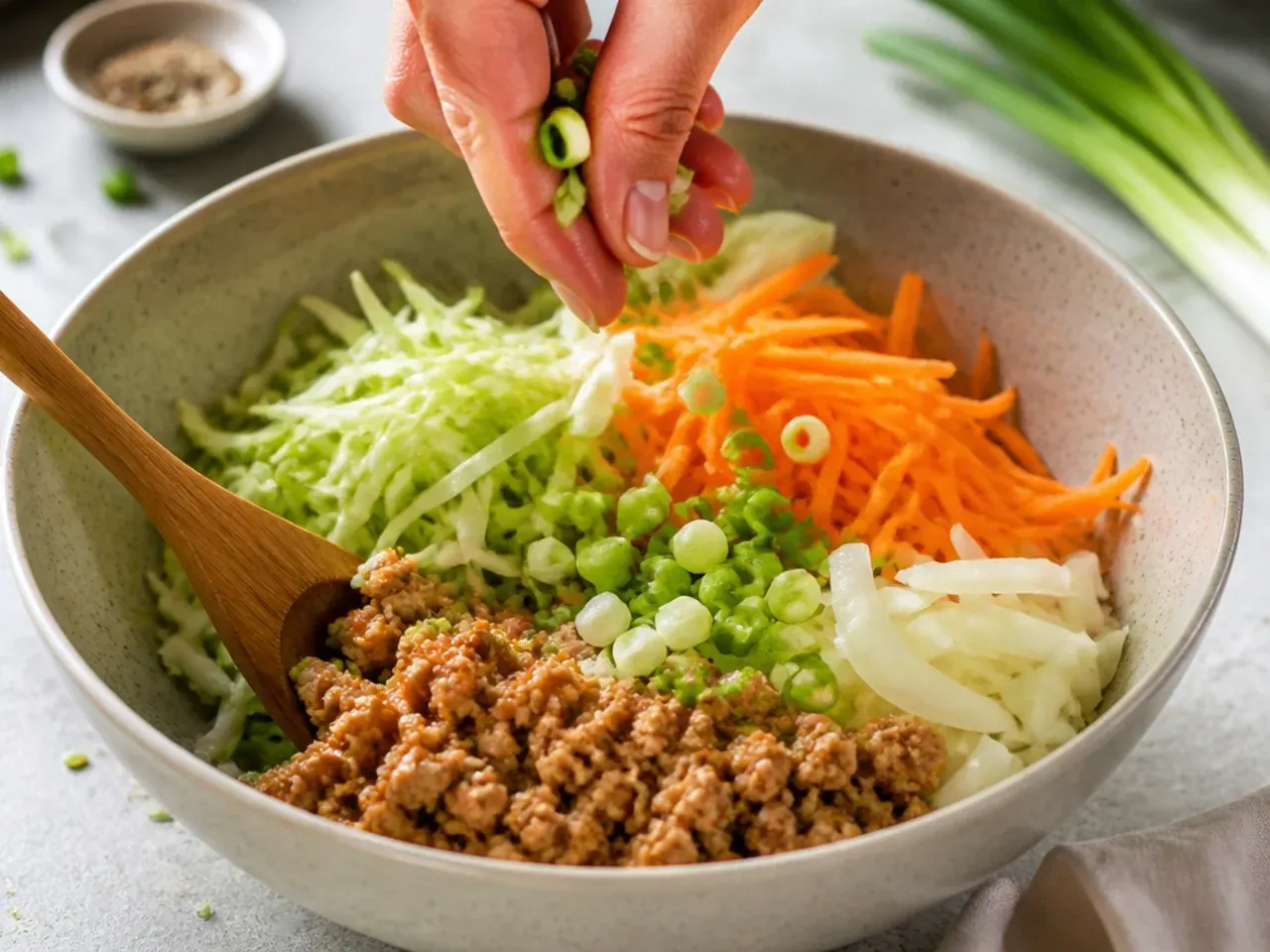 turkey egg roll in a bowl recipe step 1