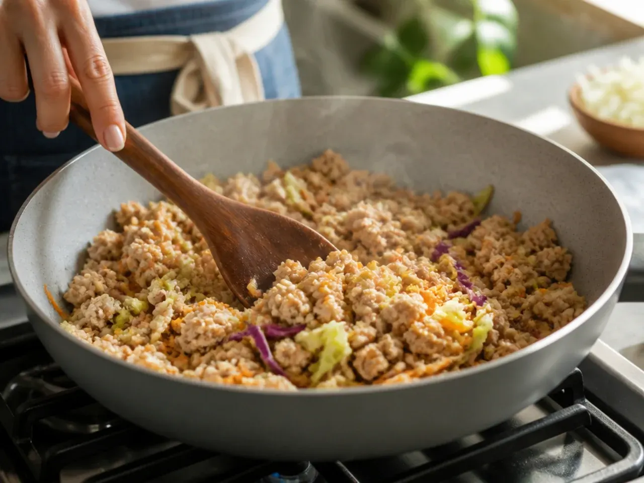 turkey egg roll in a bowl recipe step 2