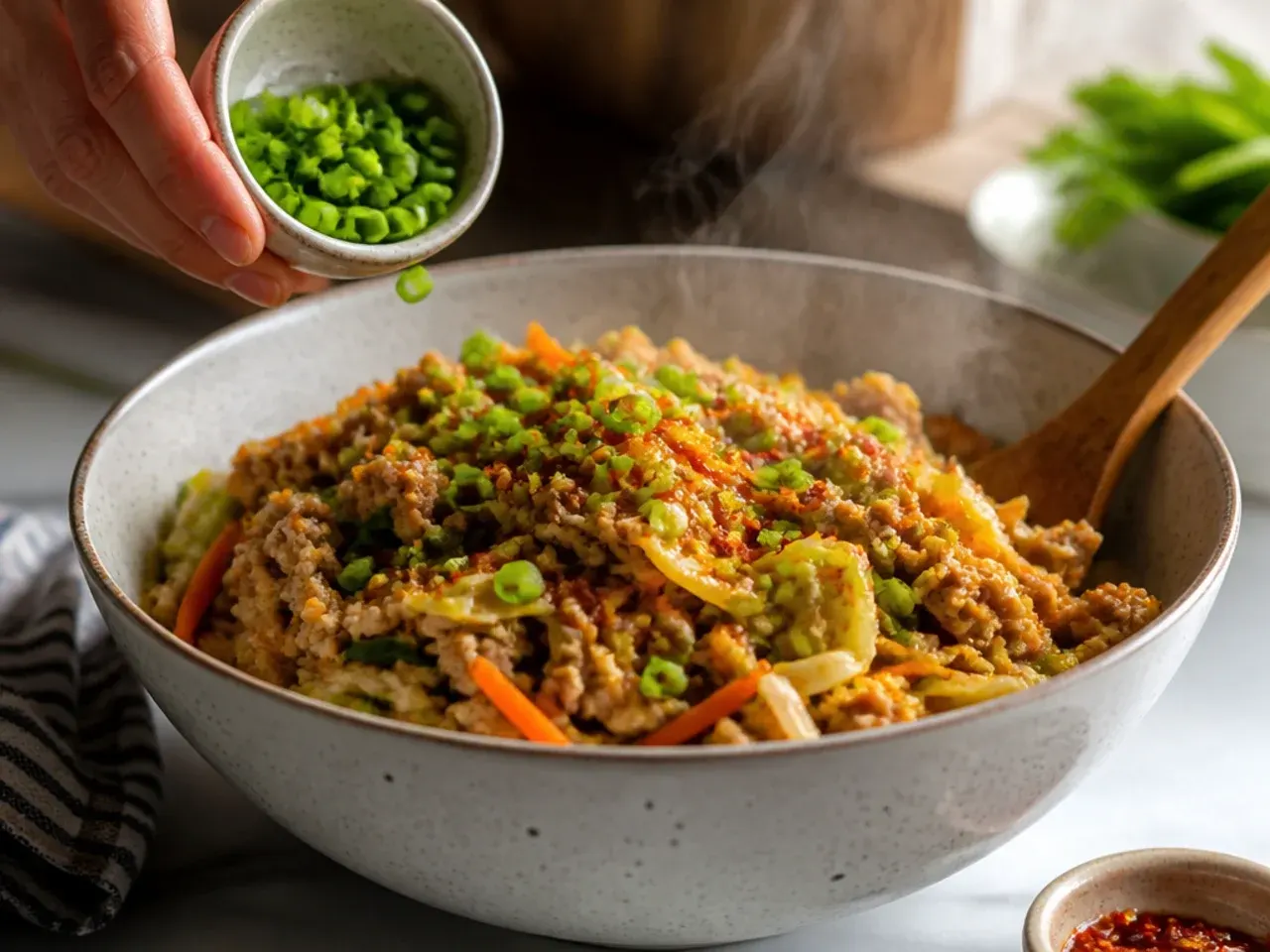 turkey egg roll in a bowl recipe step 7