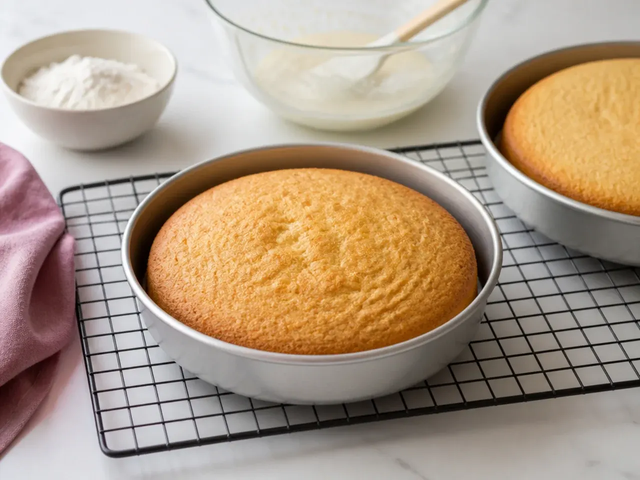 unicorn birthday cake — step 2: bake the vanilla sponge