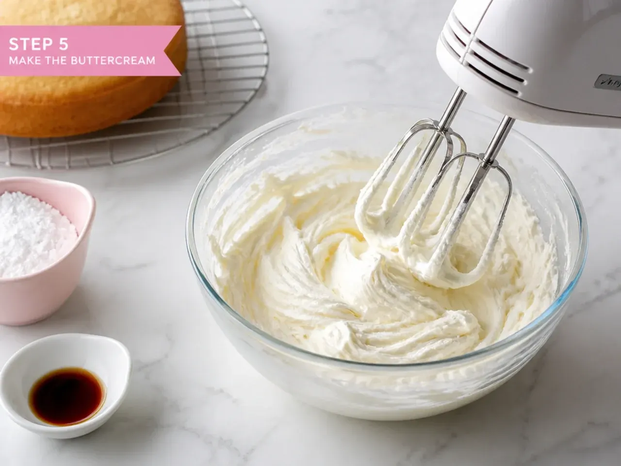unicorn cake designs — step 5: make the buttercream