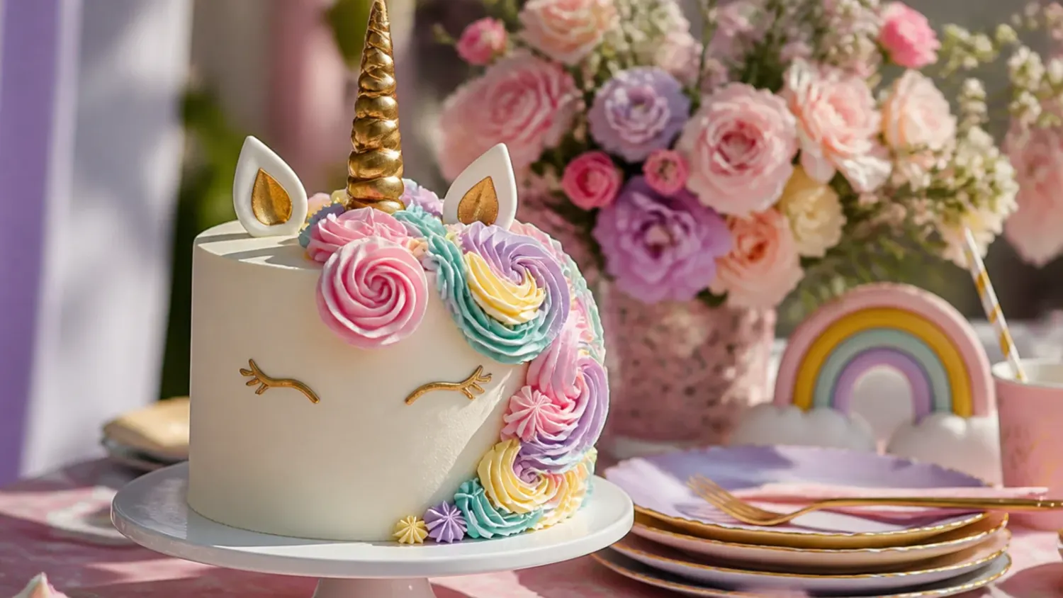 unicorn cake topper — 20 Dreamy Unicorn Cake Topper Ideas