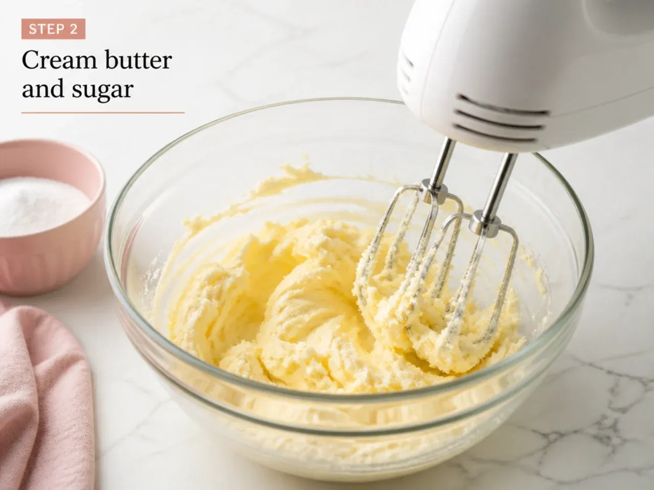 unicorn cake topper — step 2: cream butter and sugar