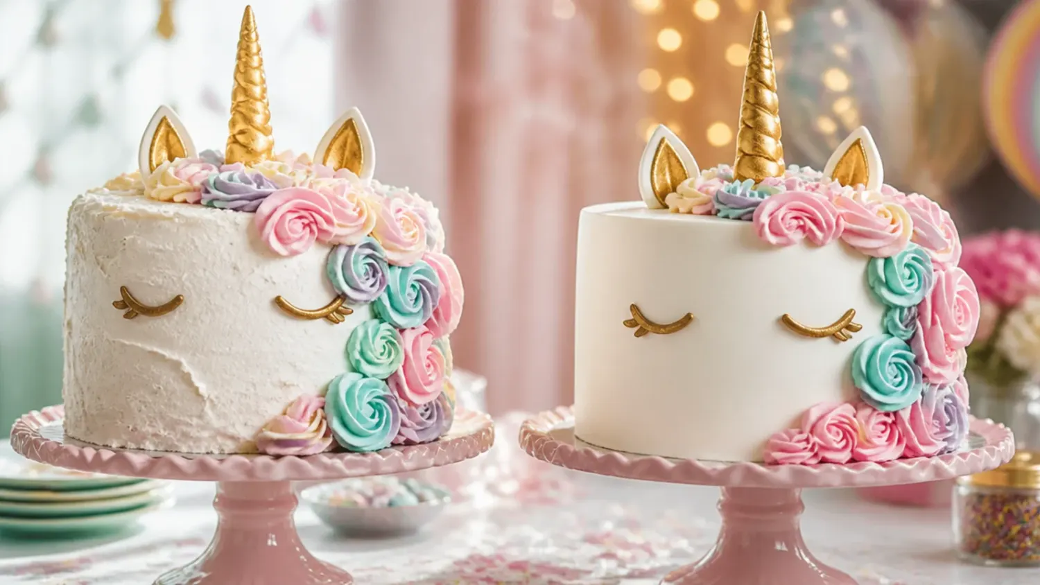 unicorn cake vs store bought — 3 Homemade vs Bakery Unicorn Cakes Compared