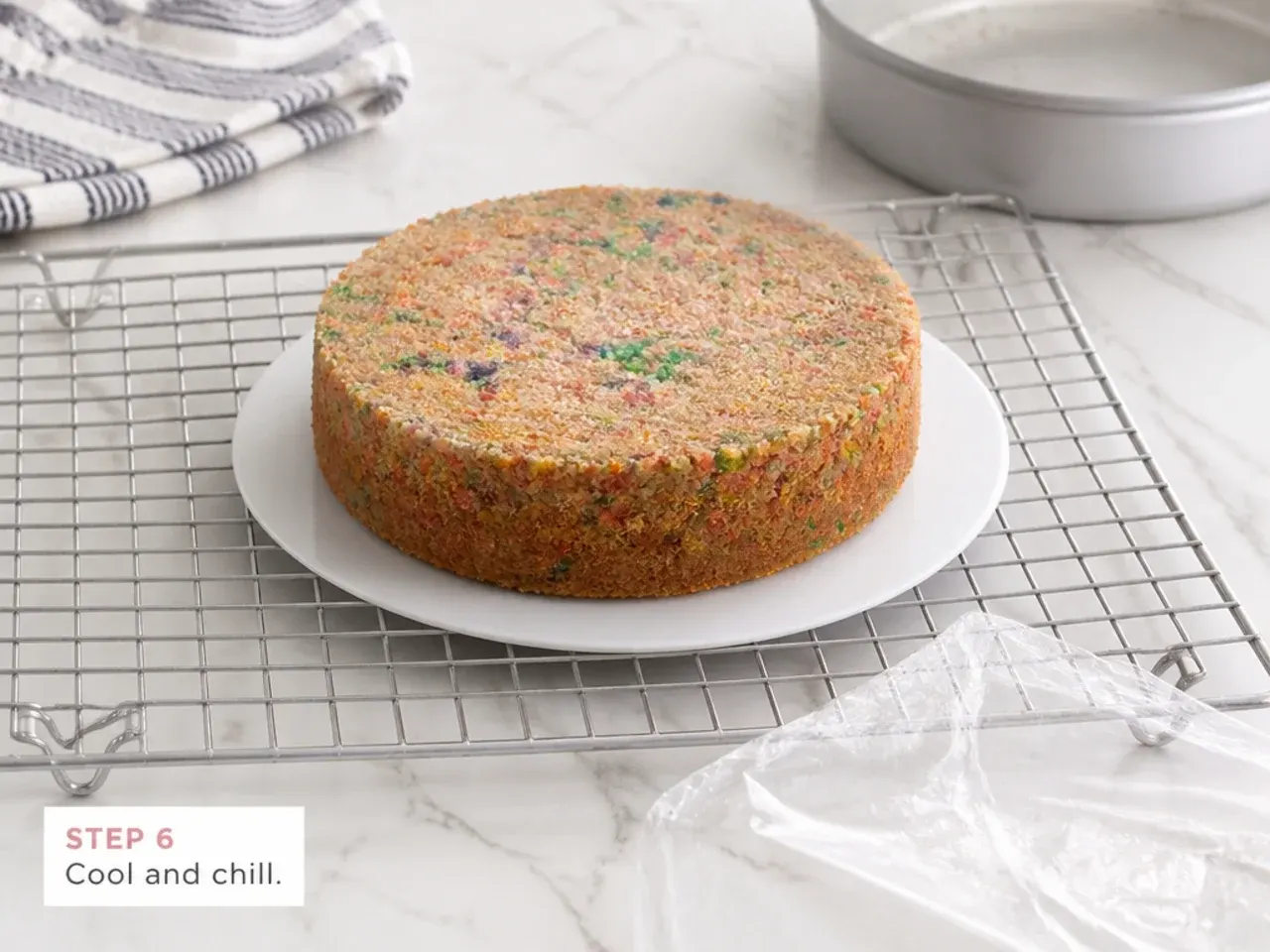 unicorn smash cake — step 6: cool and chill