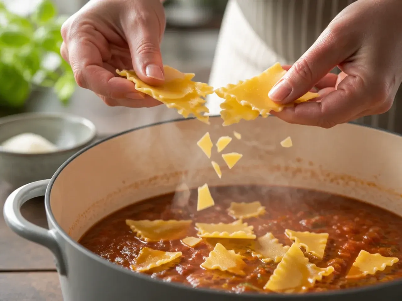 vegan lasagna soup recipe step 10