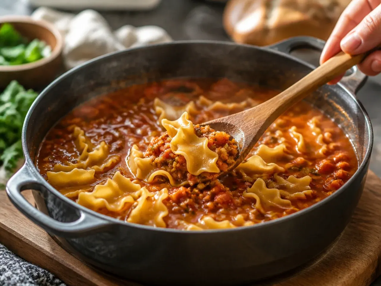 vegan lasagna soup recipe step 13