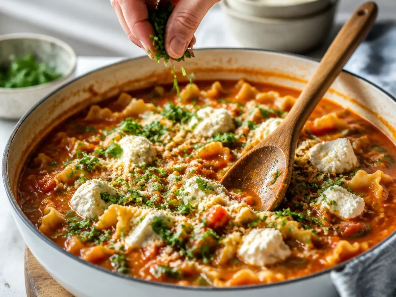 vegan lasagna soup recipe step 20