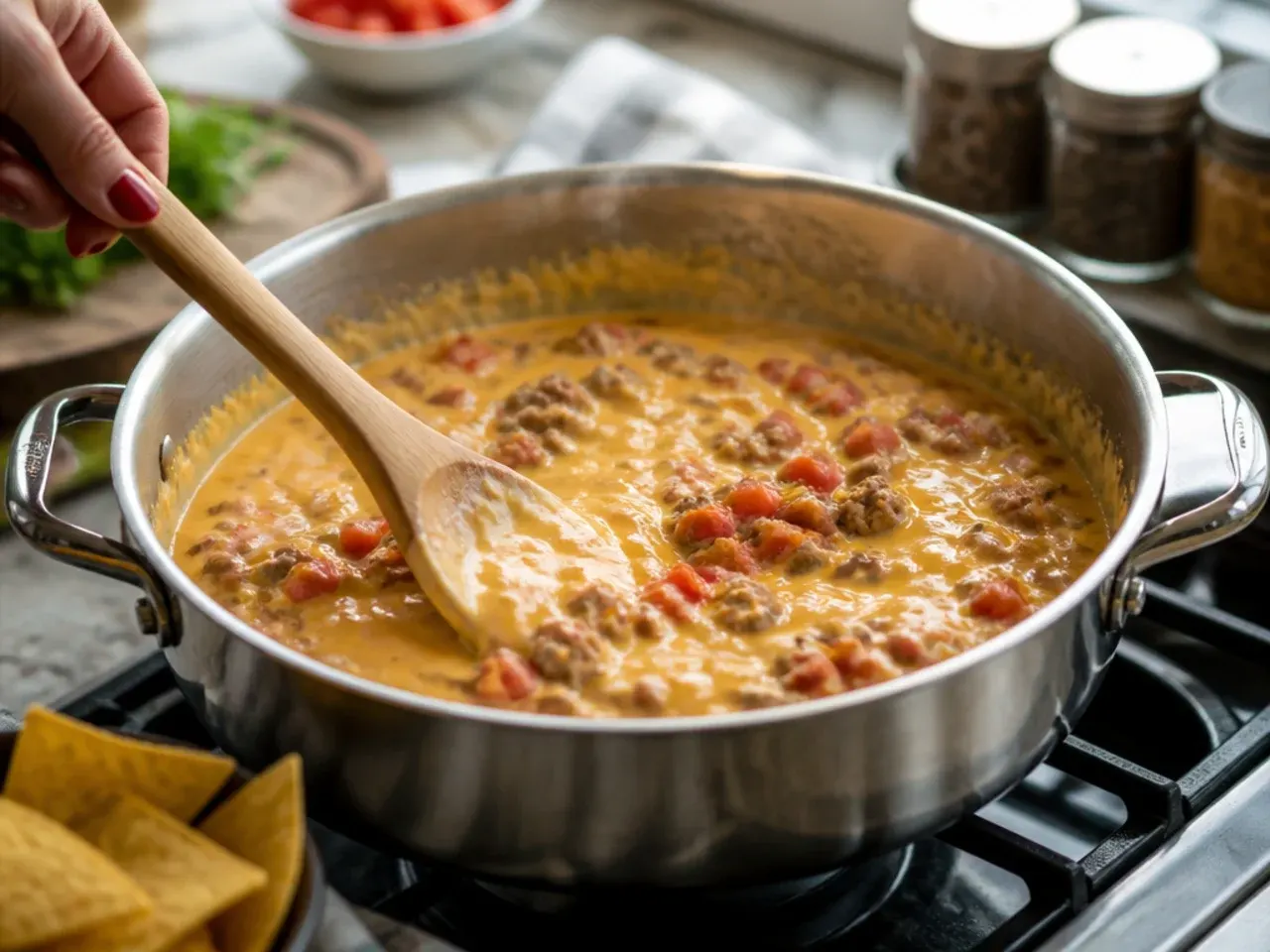 velveeta rotel dip recipe step 5