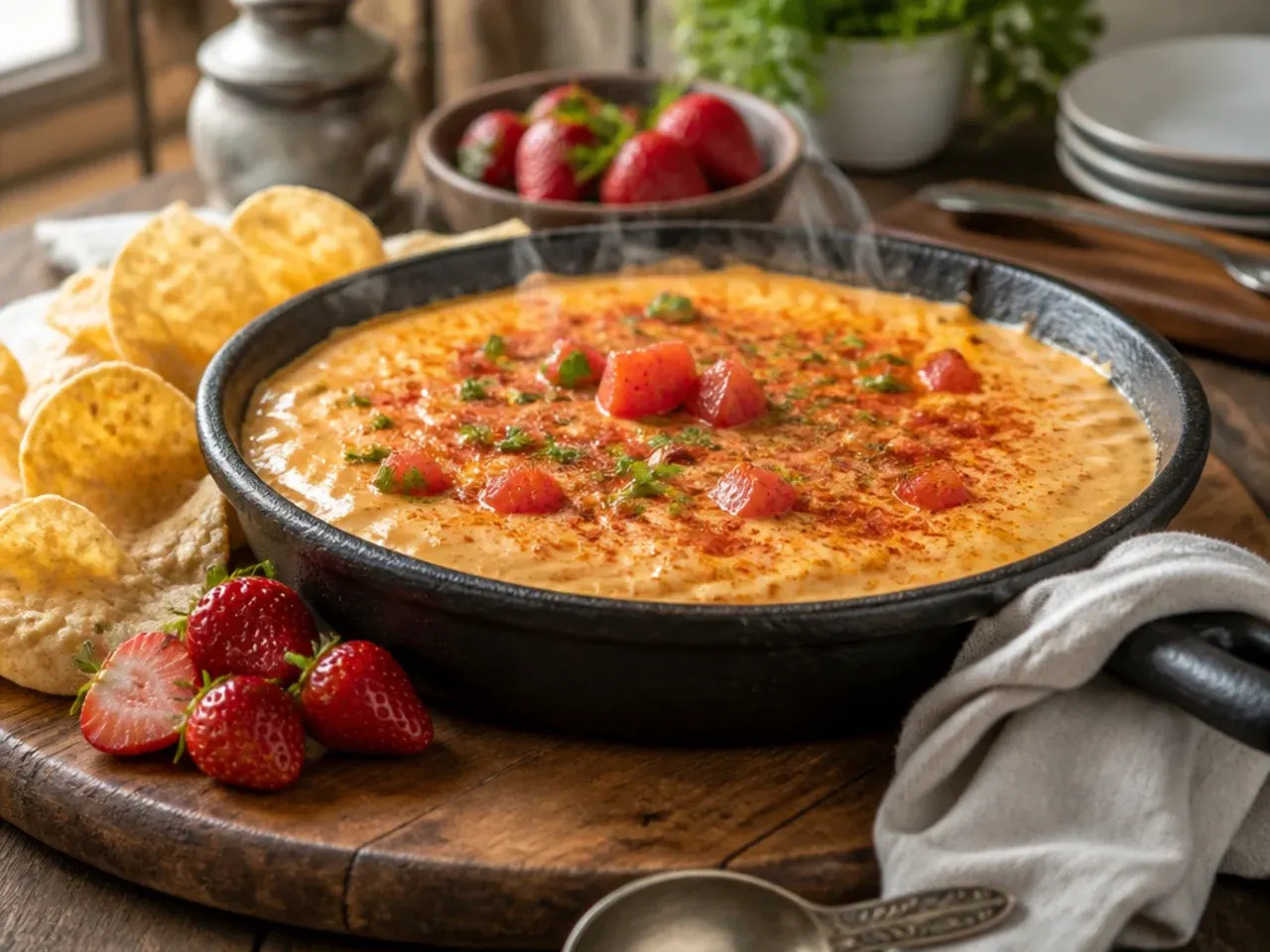 Side-by-side comparison of smooth velveeta dip next to a split, oily cheddar version